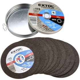 EXTOL PREMIUM 8808101 Kotouč řezný, 115 x 1,0mm, ocel + nerez, bal. 10ks