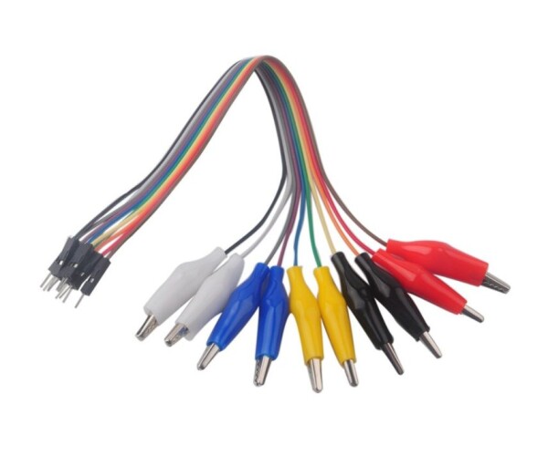 DuPont kabel M s krokosvorkami - Barevný, 20 cm, 10 kusů