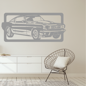 Samolepka Ford Mustang Barva: šedá, Velikost: 40 x 18 cm