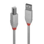 Lindy Anthra Line šedá / Kabel USB / USB 2.0 Typ A - Typ B / M/M / 3 m / 480 Mbit/s (36684)