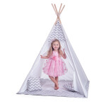 Baby Nellys teepee bílo / šedy s výbavou