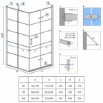 REA/S - Sprchový kout MOLIER 100x80 - černý KPL-K0963