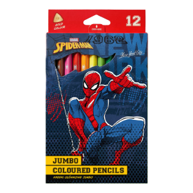 Colorino pastelky trojhranné JUMBO, Spider-Man, 12 barev