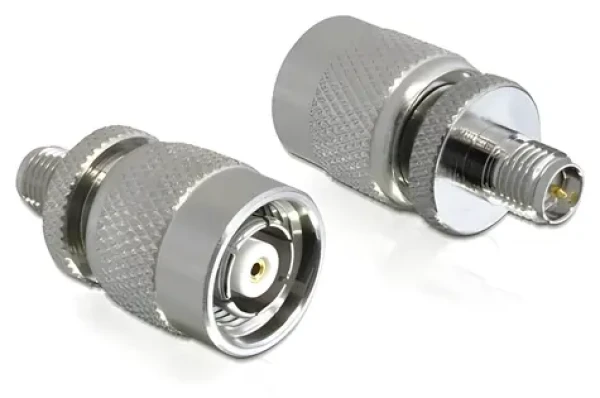 Delock adaptér RP-SMA(M) na RP-TNC(F) / Adaptér / kov / stříbrná (88411)