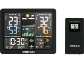 TechniSat iMETEO 500 černá / Meteostanice / LCD displej / teplota / vlhkost / 2x AA / 2x AAA (MET02I)