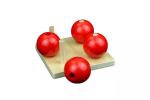 Moyo Montessori Moyo Montessori Dřevěné koule na kolících - červené