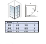 Sprchový kout čtvercový, SIMPLE BLACK 90x90 L/P varianta, rohový vstup