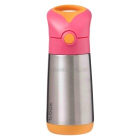 B.box 451 Termoska na pití s brčkem 350 ml - růžová/oranžová