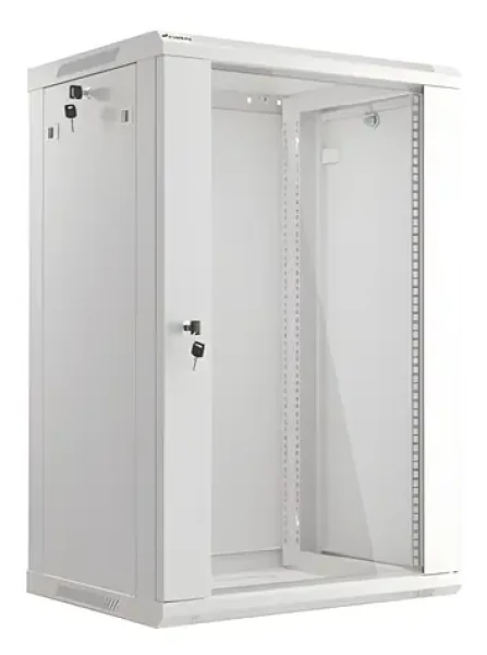 Lanberg WF01-6418-10S šedá / Nástěnný rozvaděč / 19" / 18U / 600×450 mm / Flat pack (WF01-6418-10S)