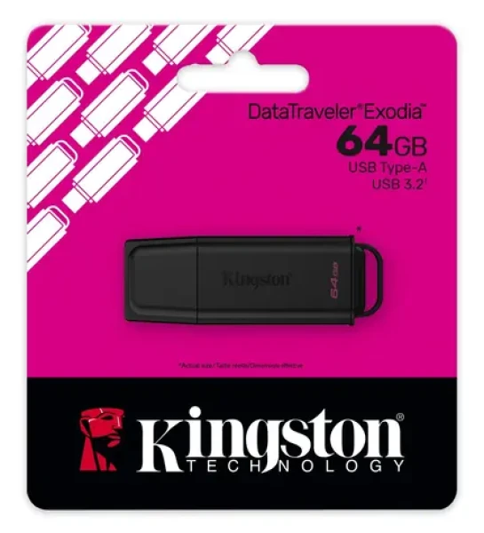 Kingston DataTraveler Exodia Gen2 64GB černá / Flash disk / USB 3.2 Gen 1 / USB-A (DTXG2/64GB)