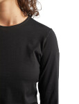 Dámské merino tričko s dlouhým rukávem ICEBREAKER Wmns 200 Oasis LS Crewe, Black velikost: XXL