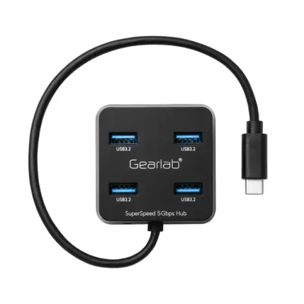 Gearlab USB 3.2 Hub černá / USB-C / 4 porty / 0.3 m (GLB235402)