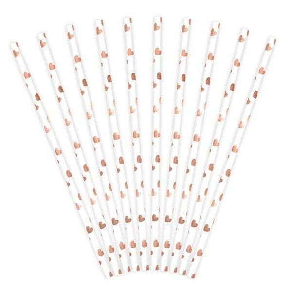 Ptakoviny.cz Brčka Srdíčka papírová 10ks