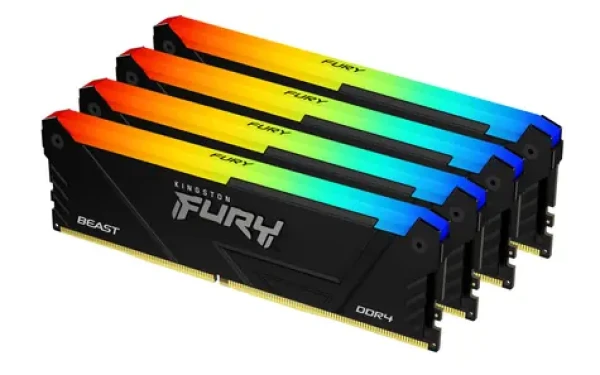Kingston FURY Beast RGB 128GB (4x32GB) DDR4 3600MHz / CL18 / DIMM / XMP (KF436C18BB2AK4/128)