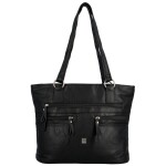 Stylová větší dámská kabelka přes rameno Amilla, černá