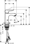 HANSGROHE - Metris New Umyvadlová baterie, chrom 31186000