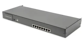 Digitus modulární CAT5 KVM switch 8-port / KVM switch / 8 portů / Dosah 60 m / Rack 1U (DS-72216)