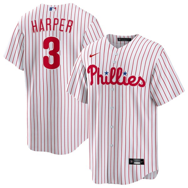 Nike Pánský dres Philadelphia Phillies MLB Bryce Harper #3 Pinstripe Velikost: XL