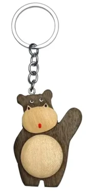 2Kids Toys Dřevěná klíčenka velká Hroch stojící