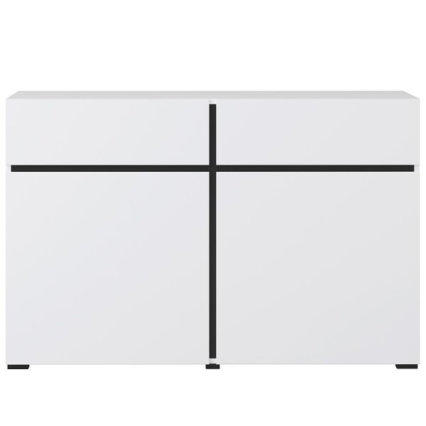 Komoda Cross 2D2S bílá/černá