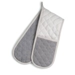 KELA Chňapka rukavice dvojitá Tia 100% bavlna grafit/šedá 90x18 cm KL-12724