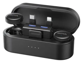 BOYA BOYALINK 3-02 černá / Klopový mikrofon / bezdrátový / 2.4GHz / USB-C