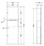 SANELA - Nerezové doplňky Nerezový zásobník na papírové ručníky s odpadkovým košem, antivandal SLZN 21Z