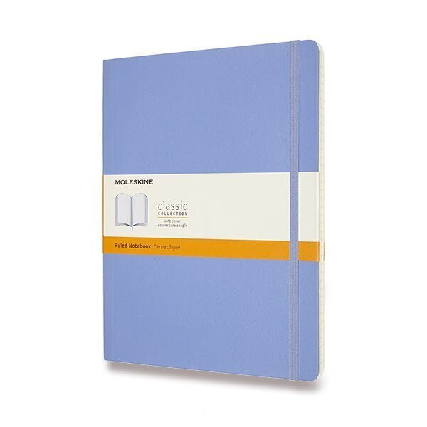 Zápisník Moleskine - měkké desky, XL, linkovaný - nebesky modrý