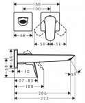 HANSGROHE - Logis Umyvadlová baterie Fine pod omítku, 2-otvorová instalace, EcoSmart, chrom 71256000