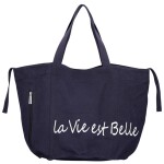 Trendy textilní dámská kabelka na rameno Bellinda, tmavě modrá