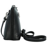 Luxusní dámská kožená crossbody kabelka Defra, černá