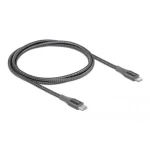 Delock šedá / Datový a nabíjecí kabel / USB-A / Lightning / 1 m (86631)