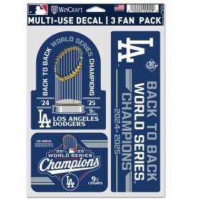 Samolepka Los Angeles Dodgers MLB 2025 World Series Champions Set (3 ks)% 1 ks