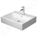 DURAVIT - Vero Air Umyvadlová mísa 600x470 mm, s přepadem, otvor pro baterii, WonderGliss, bílá 23526000001