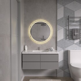 Erga Carla, kulaté LED zrcadlo 70cm, 1610 lm, 3 barvy světla, ERG-V01-208-7070