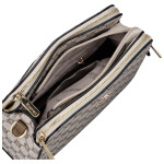 Stylová dámská koženková crossbody Maria, tmavě béžová