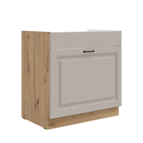 Spodní skříňka pod dřez Stilo 80 ZL 1S BB - Premium Box Barva korpusu: Dub artisan, Barva dvířek: Clay Grey