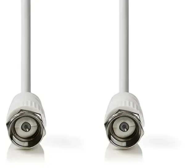 Nedis satelitní anténní kabel F(M) - F(M) bílá / Kabel / 75 Ohm / 50 dB / dvojité stínění / 3 m (CSGB41000WT30)