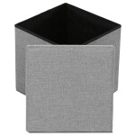 Taburet s úložným prostorem, šedá, látka, TAB-461 GREY2
