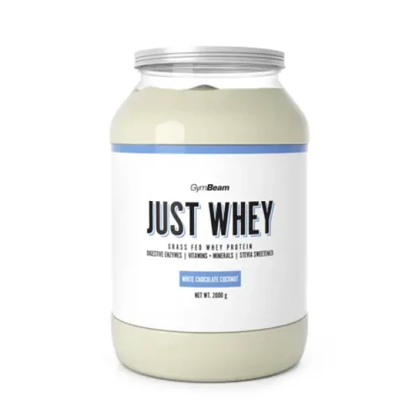 Just Whey Grass-Fed Protein – GymBeam (bílá čokoláda kokos, 2000 g) (28324-8-2000g-white-chocolate-coconut)