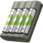 GP Aktion Gratis Ladegerät USB-Modell Ladegerät GP B441 inkl. 4x AA-Akku akumulátor AA, Ni-MH, 2100 mAh, 1.2 V, 1 sada