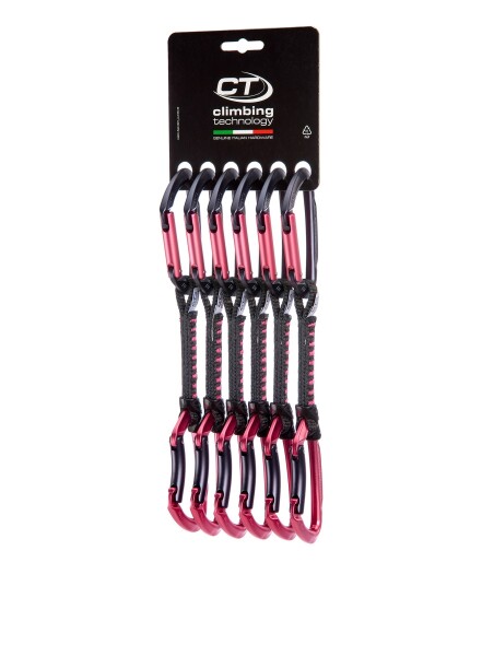 Sada expresek Climbing Technology Lime set 12cm 6ks anthracite/fuchsia