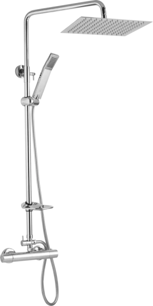JB Sanitary Sprchový set s termostatickou baterií s horním vývodem, 20x20cm, s příslušenstvím ST 61 011 05 1