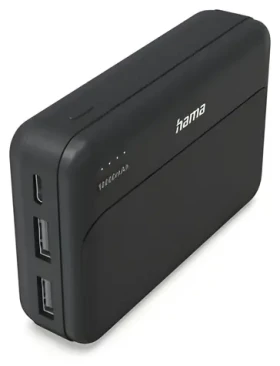 Hama Pocket 10 černá / Powerbanka / 10000 mAh / 2x USB-A / 5V / 2.1A (201770)