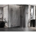 MEXEN/S - Lunar L sprchový kout čtvrtkruh křídlový pravá 100 x 70, transparent, grafit metal 833L-100P-070L-95-00