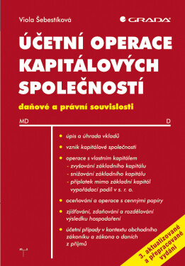 Účetní operace kapitálových společností Viola Šebestíková