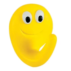 Spirella SMILE dětský háček žlutý / polyresin / samolepící / 40 x 50 mm (7610583067623)