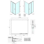 POLYSAN - EASY obdélníkový sprchový kout 1300x700, čiré sklo L/P varianta EL13153115