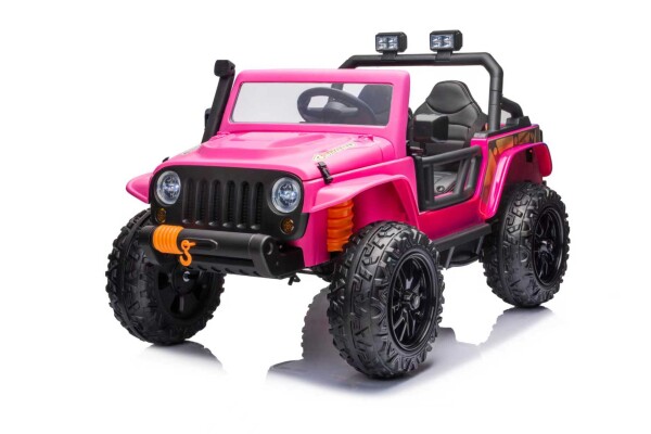 Mamido Elektrické autíčko Jeep 4Speed 24V | 4x200W růžové