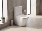 CERANO - WC kombi Carlito, Rimless - bezokrajové splachování + Slim/SoftClose sedátko - spodní/zadní odpad - bílá lesklá - 61x36,5 CER-417383